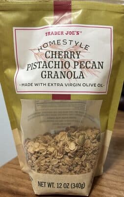 Homestyle cherry, pistachio, pecan granola