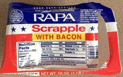Scrapple with bacon