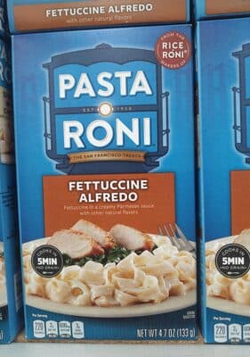 Pasta Roni Fettuccine Alfredo 4.7 Ounce Paper Box