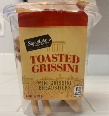 Select toasted mini grissini breadsticks