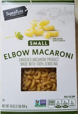 SMALL ELBOW MACARONI - Enriched Macaroni Product Made with 100% Semolina
