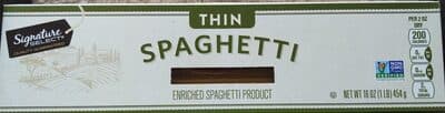 THIN SPAGHETTI - Enriched Macaroni Product Made with 100% Semolina