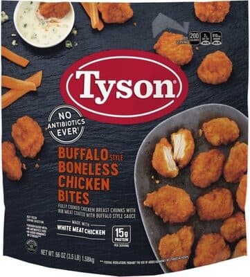 Buffalo style boneless chicken bites