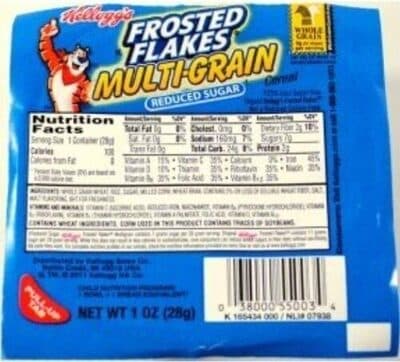 Kelloggs multigrain frosted flakes reduced sugar