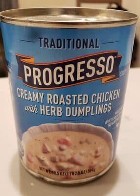Progresso Traditional Creamy Roasted Chicken with Herb Dumplings Soup
