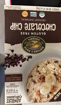 Chocolate chip instant oatmeal