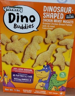 DINOSAUR-SHAPED CHICKEN BREAST NUGGETS