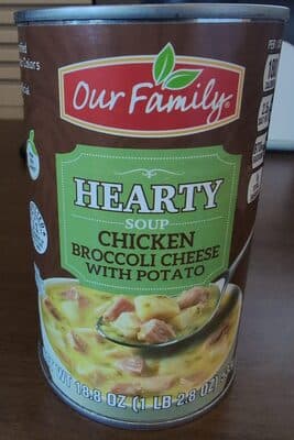 Soup, Chicken broccoli cheese with potato