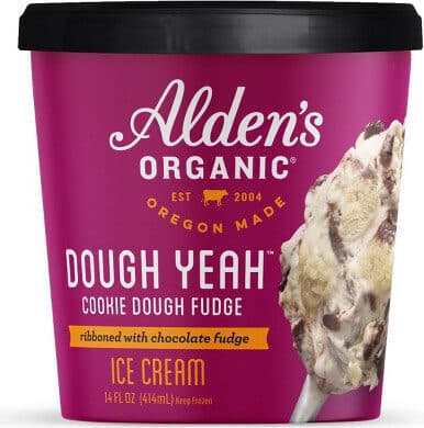 Alden's organic dough yeah cookie fudge ice cream
