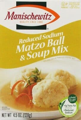 Reduced sodium matzo ball soup mix