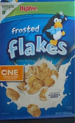 Hy vee one step frosted flakes sweetened corn cereal