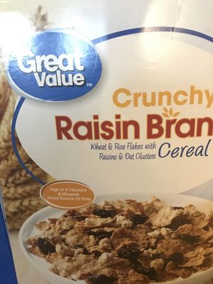 Crunchy raisin bran cereal