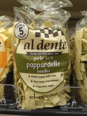 Al Dente, Pappardelle Noodles, Garlic Herb