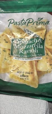 Spinach & Mozzarella Ravioli