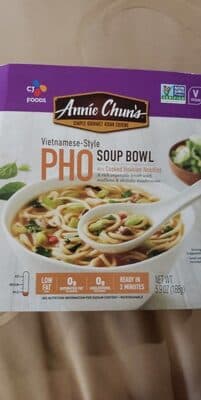 Vietnamese style pho soup bowl