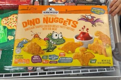 Dino Nuggets Dinosaur-Shaped Chicken Breast Patty Fritters with Rib Meat